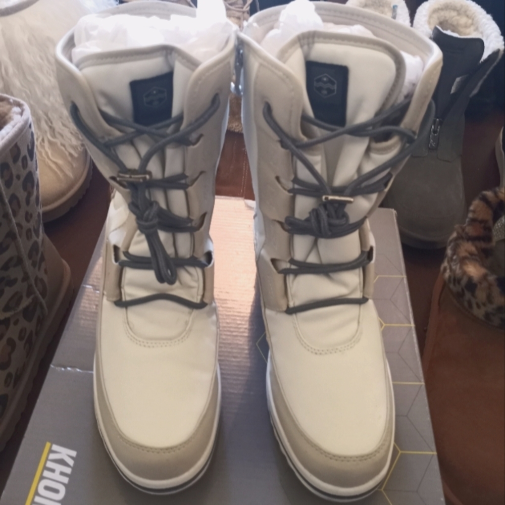 White Combat Boot